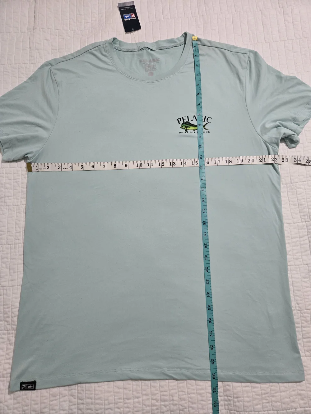 Pelagic Light Blue Fishing Company Graphic Tee